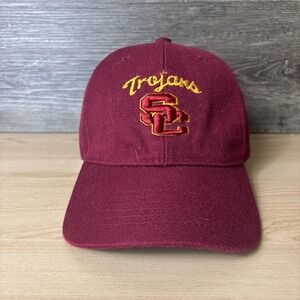 USC Trojans Hat Cap Strap Back Mens Maroon Yellow NCAA College Football
